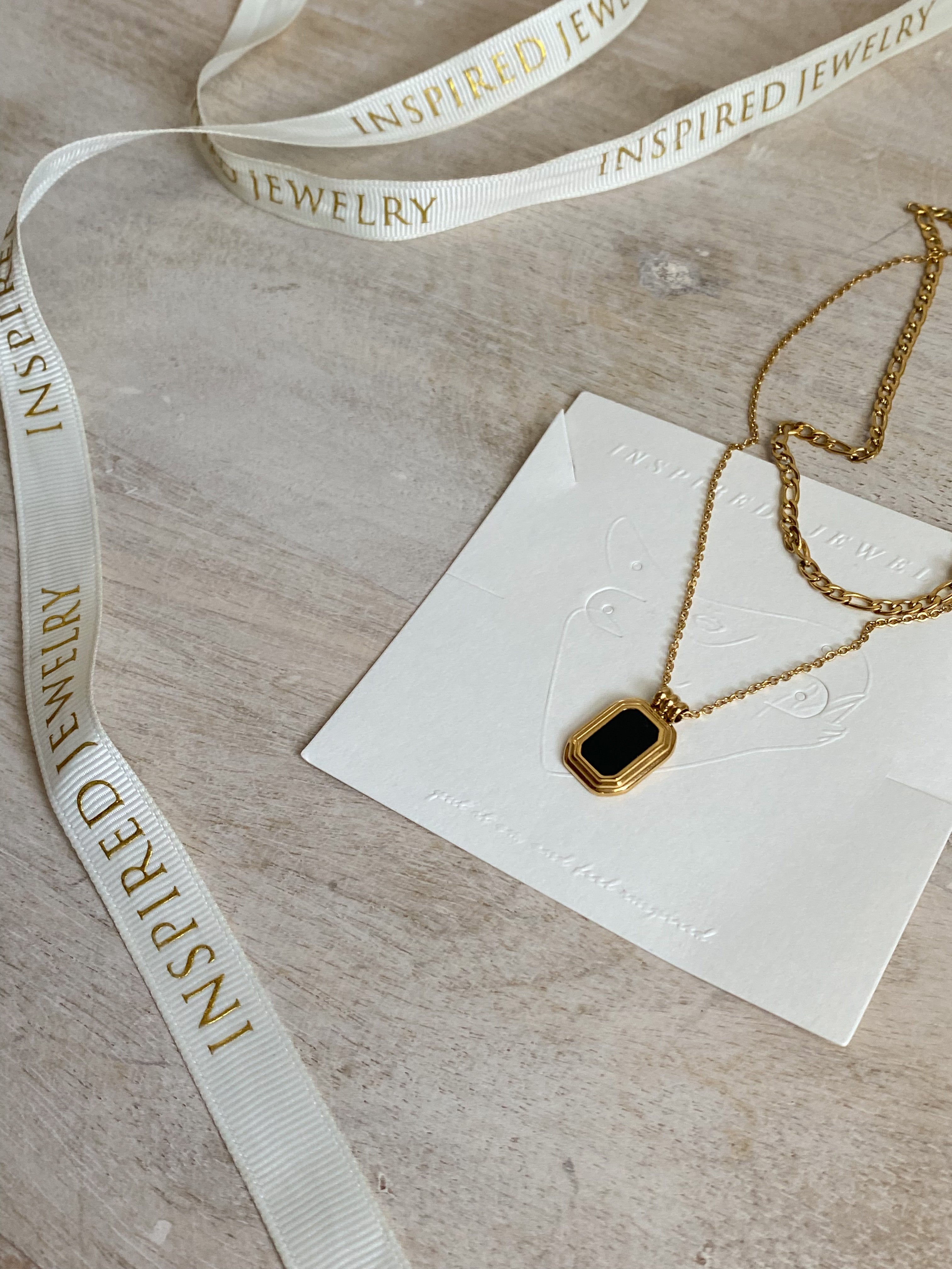 Layering Onyx Necklace Set