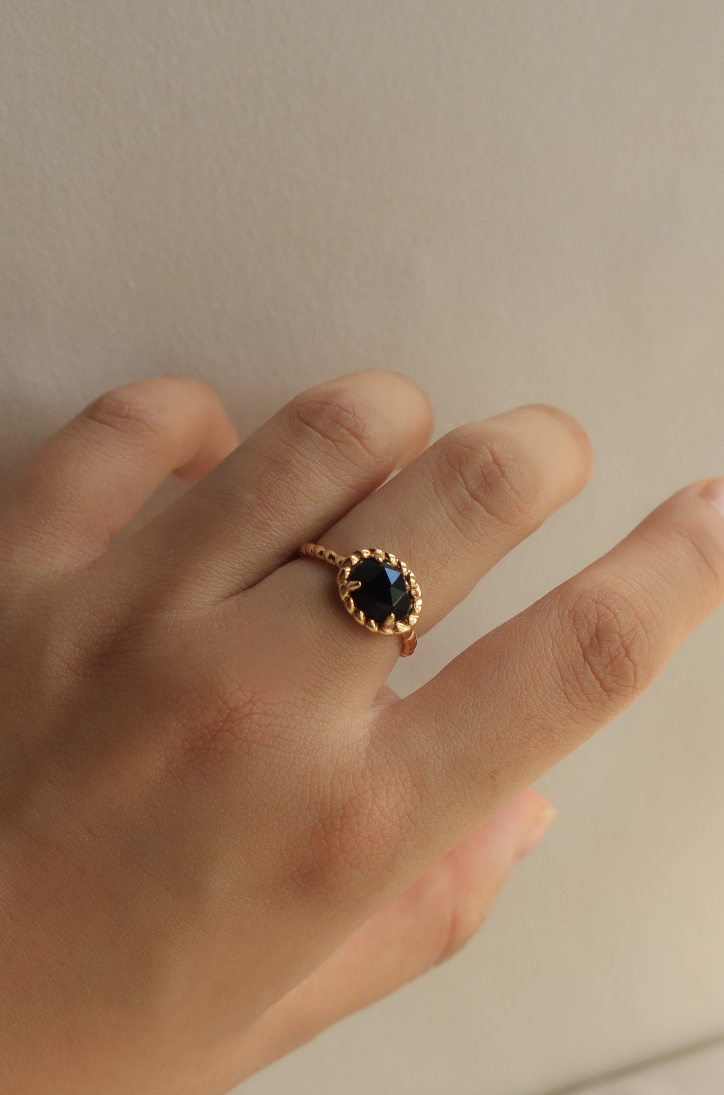 Twisted Onyx Ring