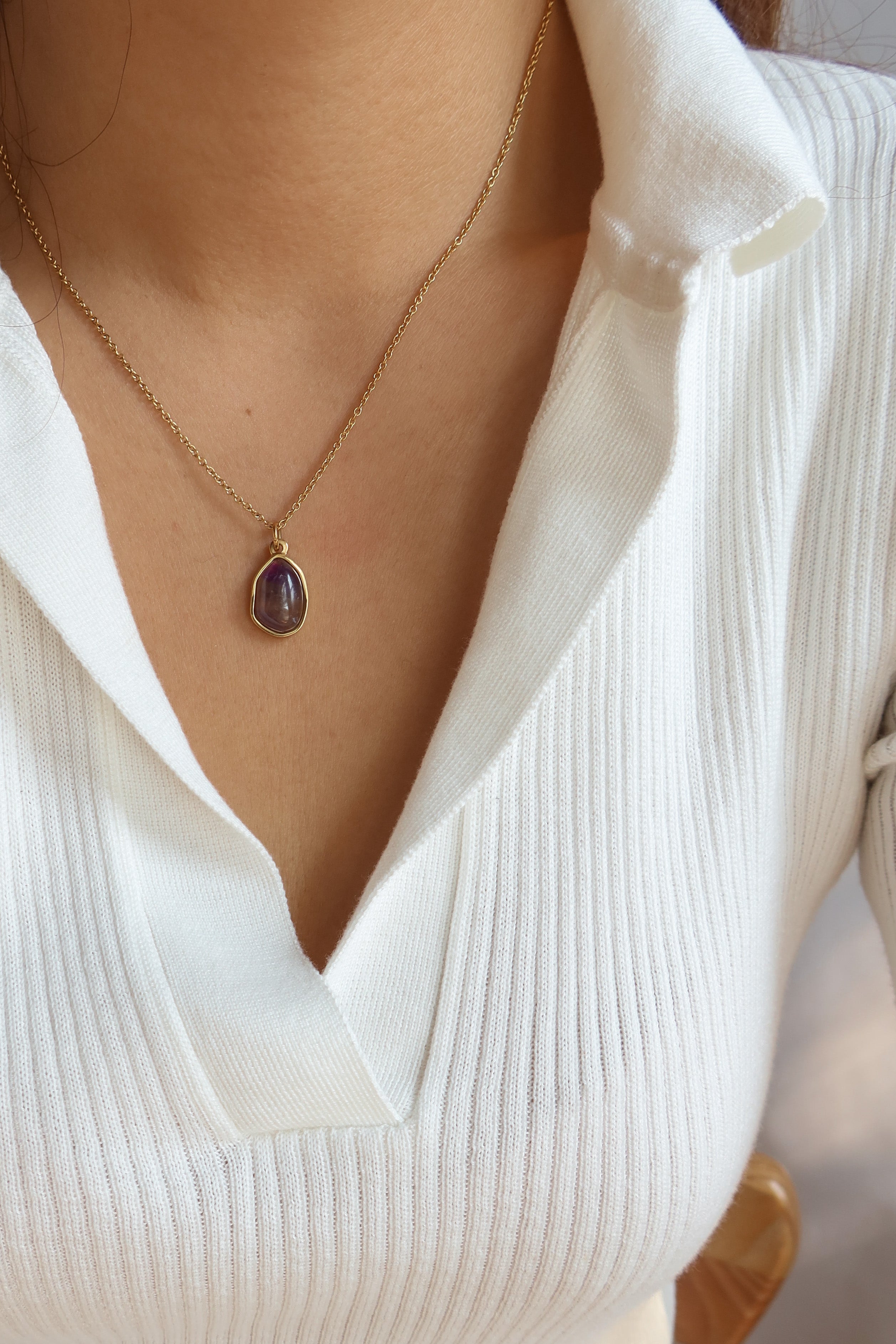 Abstract Gemstone Pendant