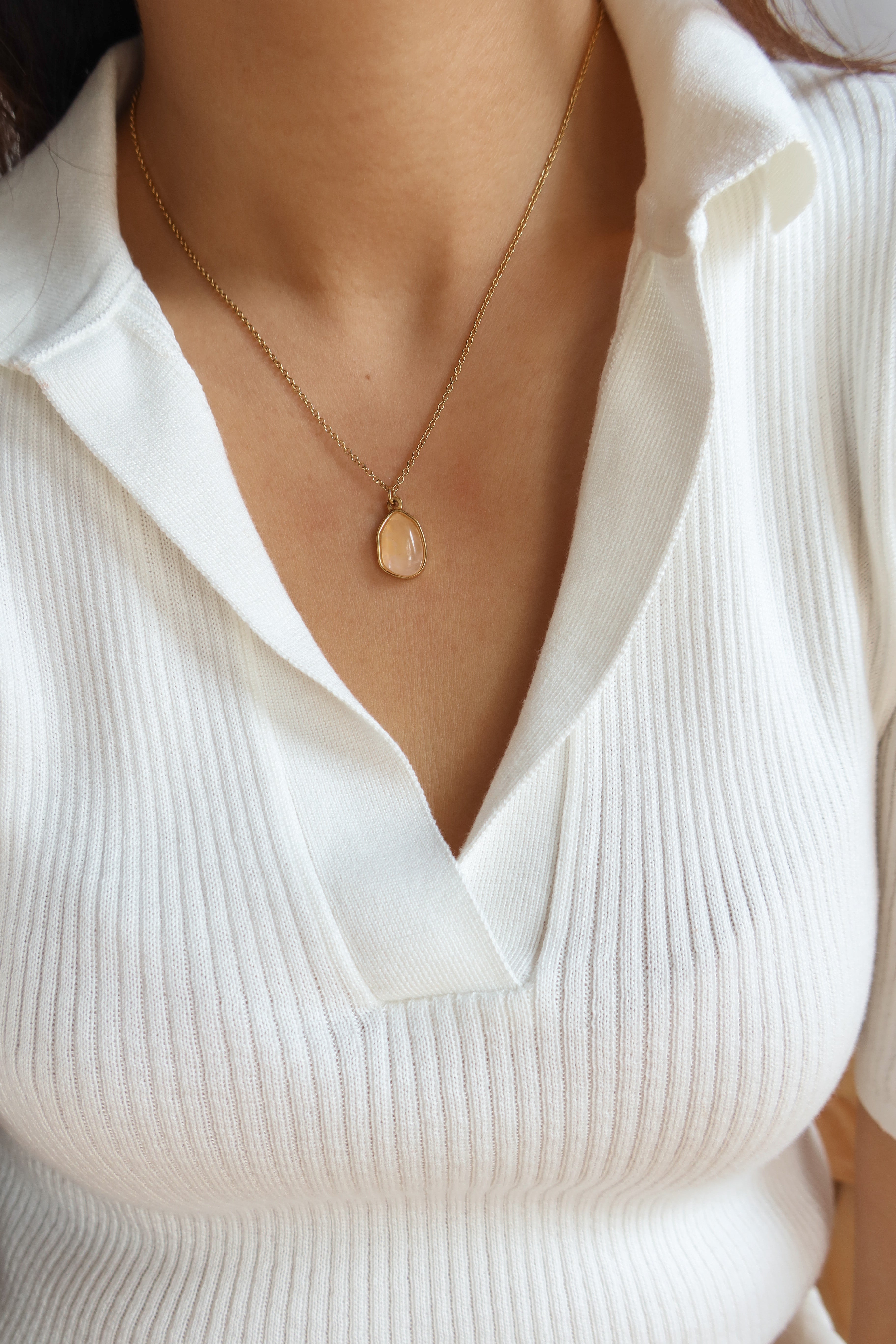 Abstract Gemstone Pendant