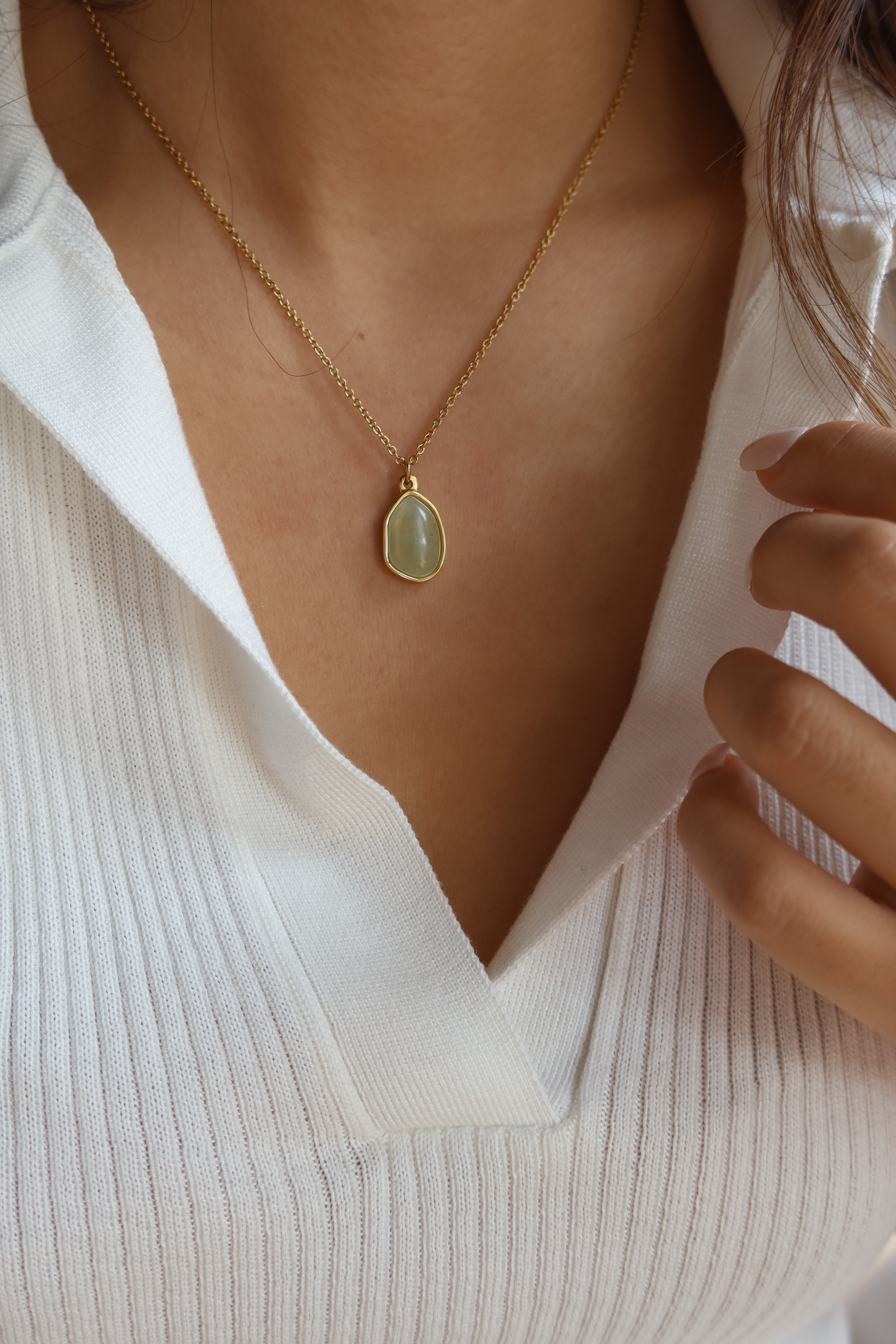 Abstract Gemstone Pendant