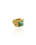 Square Malachite Ring