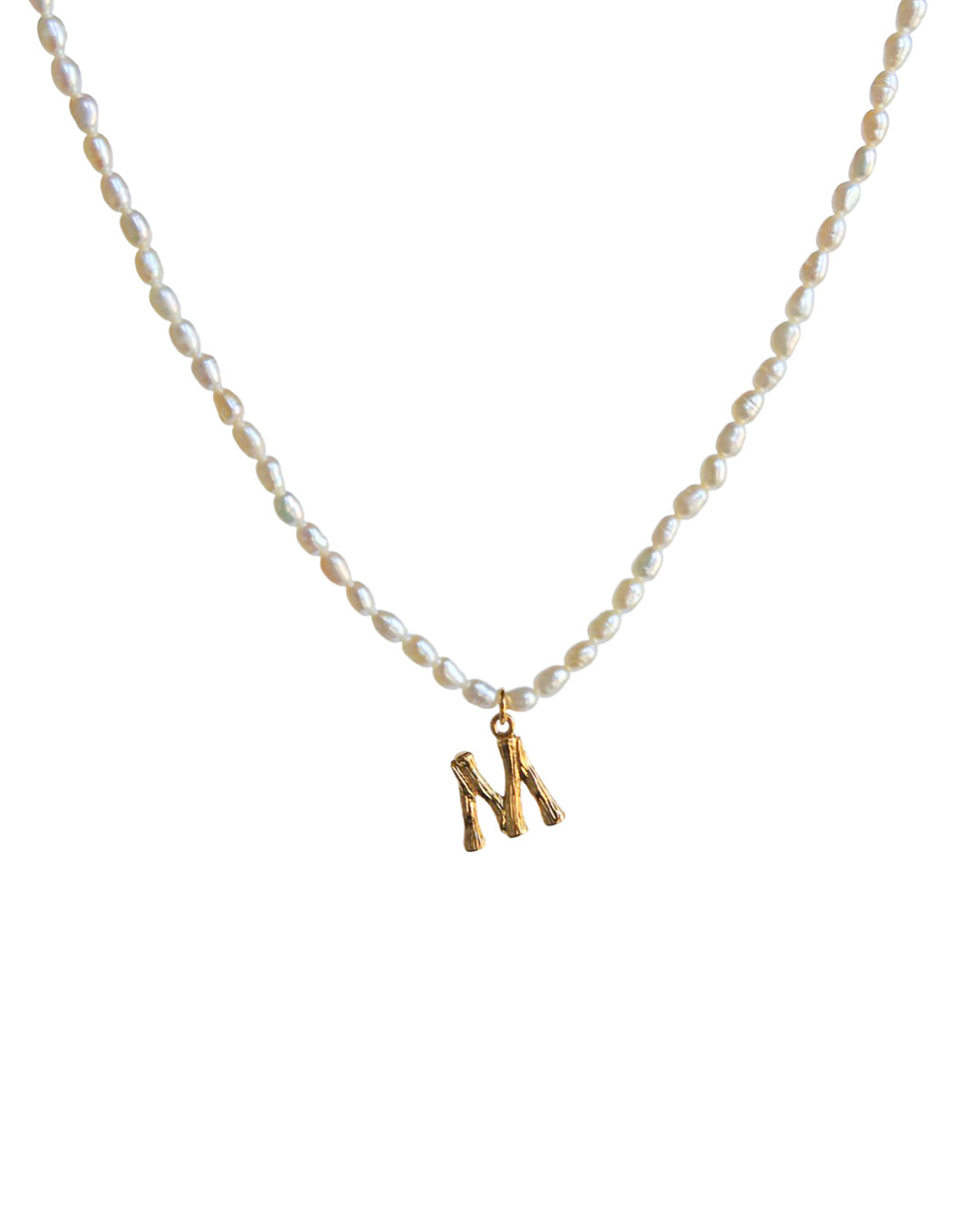 Pearl & Initial Necklace