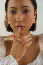 Blue Opal Galaxy Ring