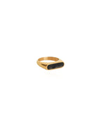 Black Enamel Bar Ring