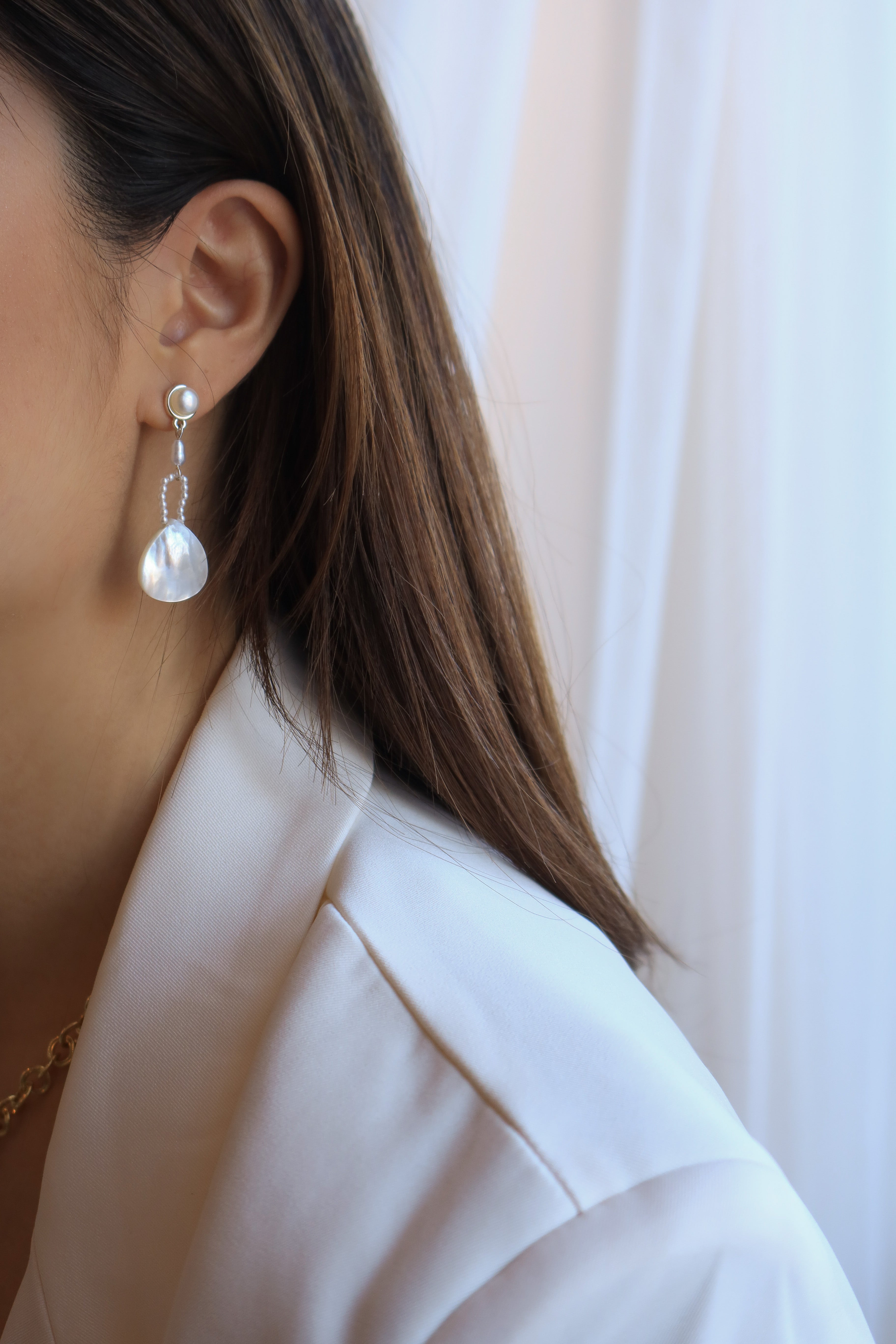 Pearl Seashell Earrings