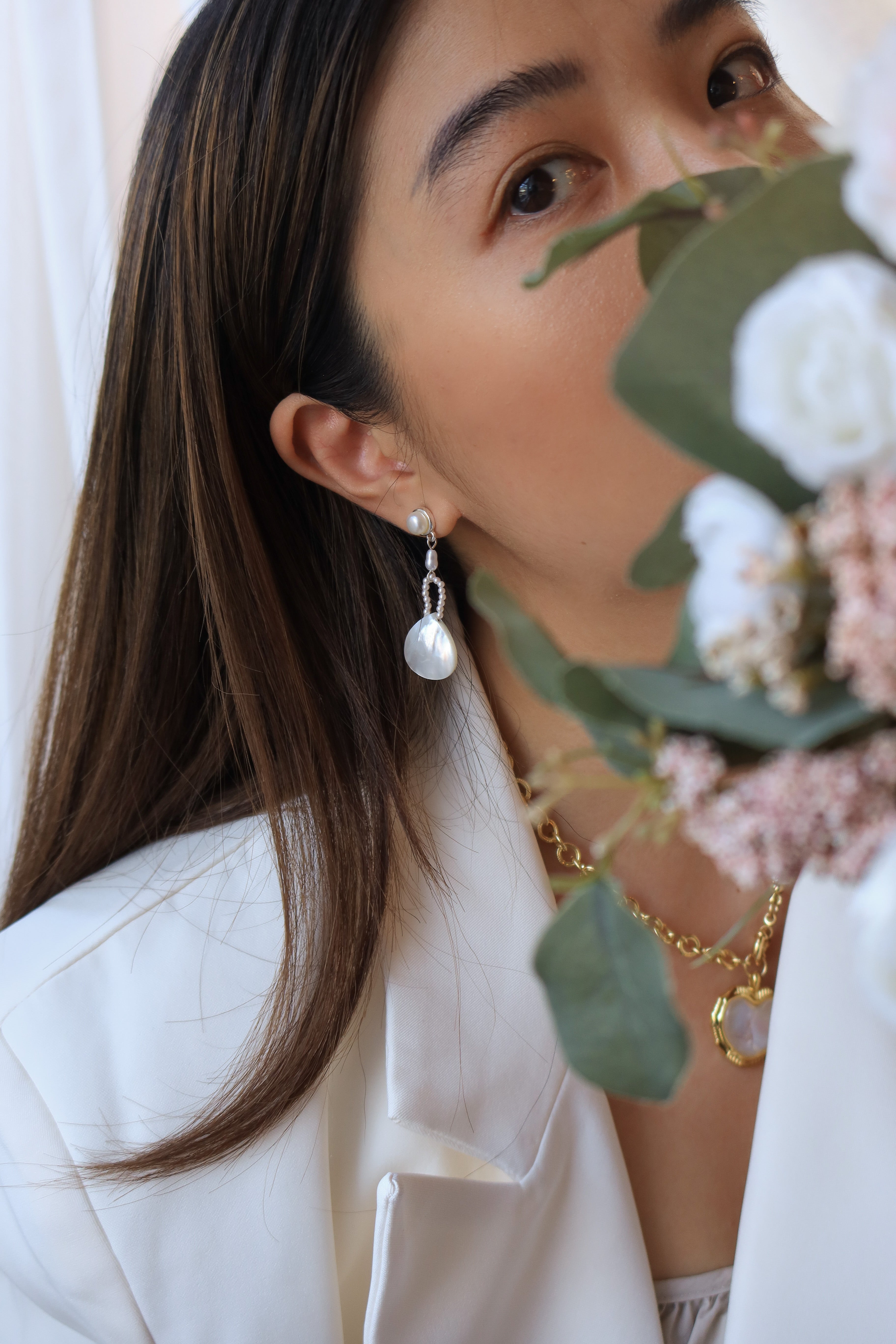 Pearl Seashell Earrings