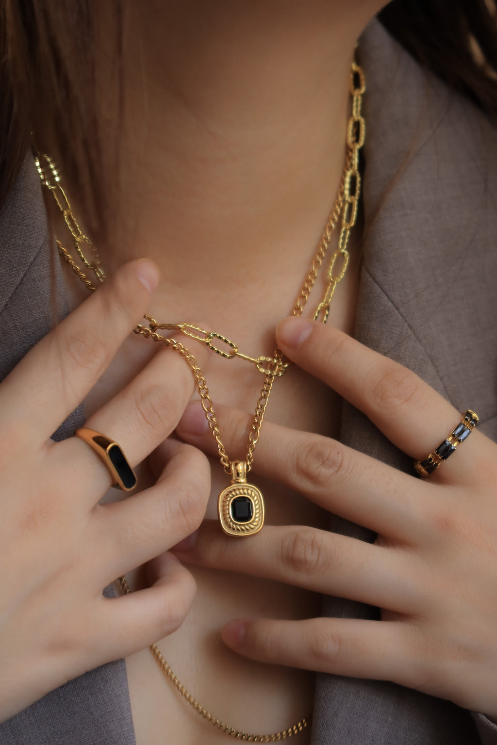 Vintage Onyx Pendant
