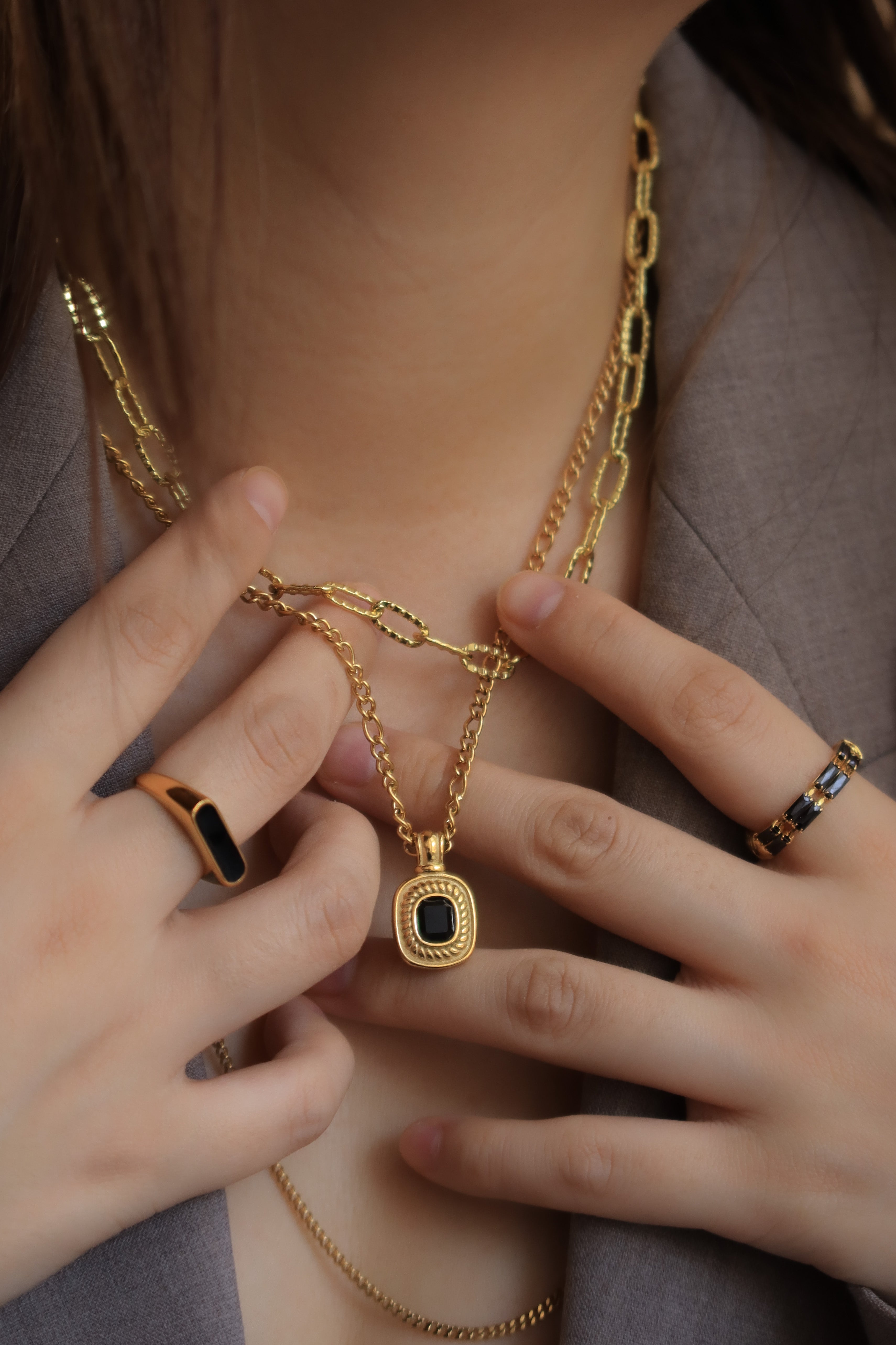 Vintage Onyx Pendant