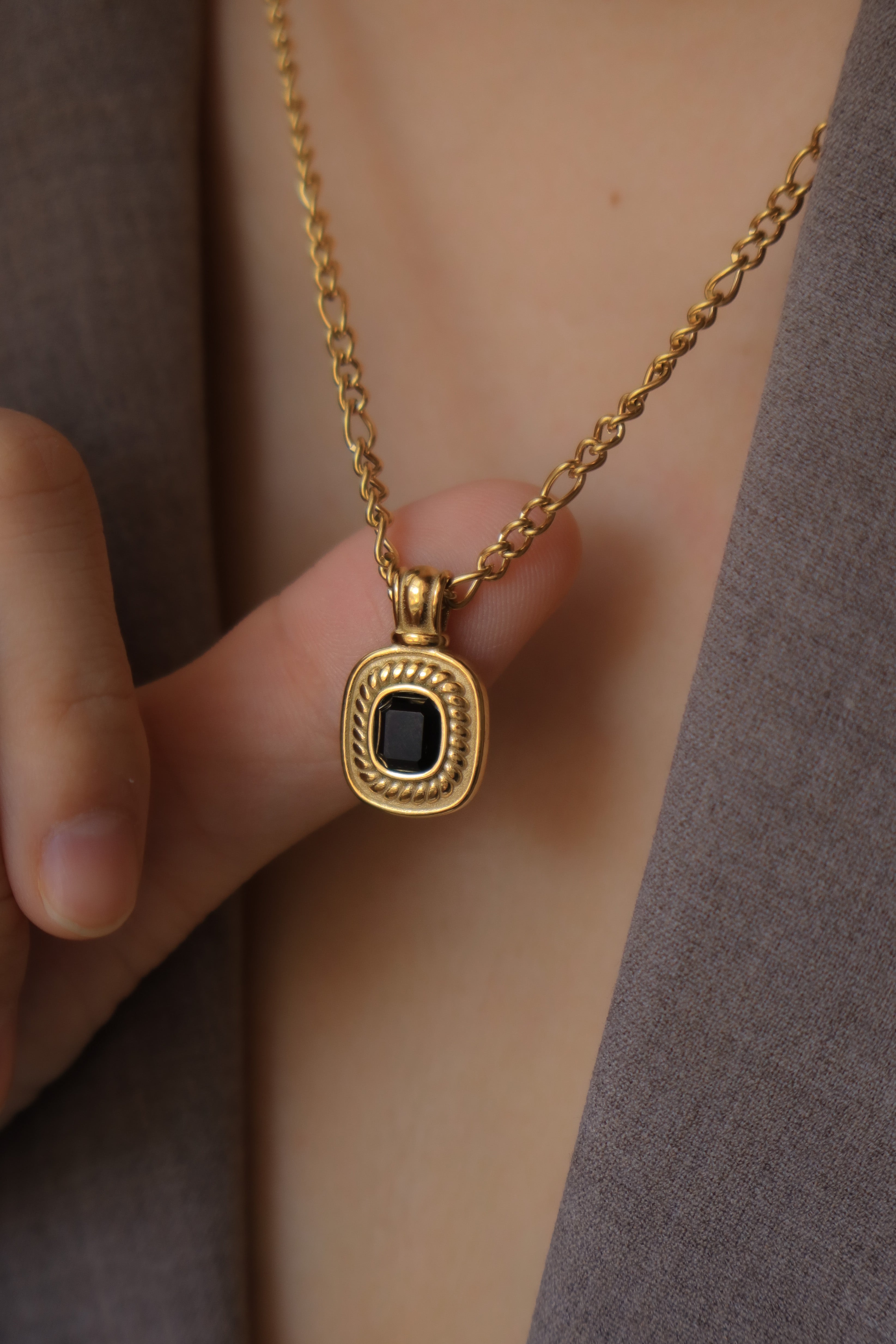 Vintage Onyx Pendant