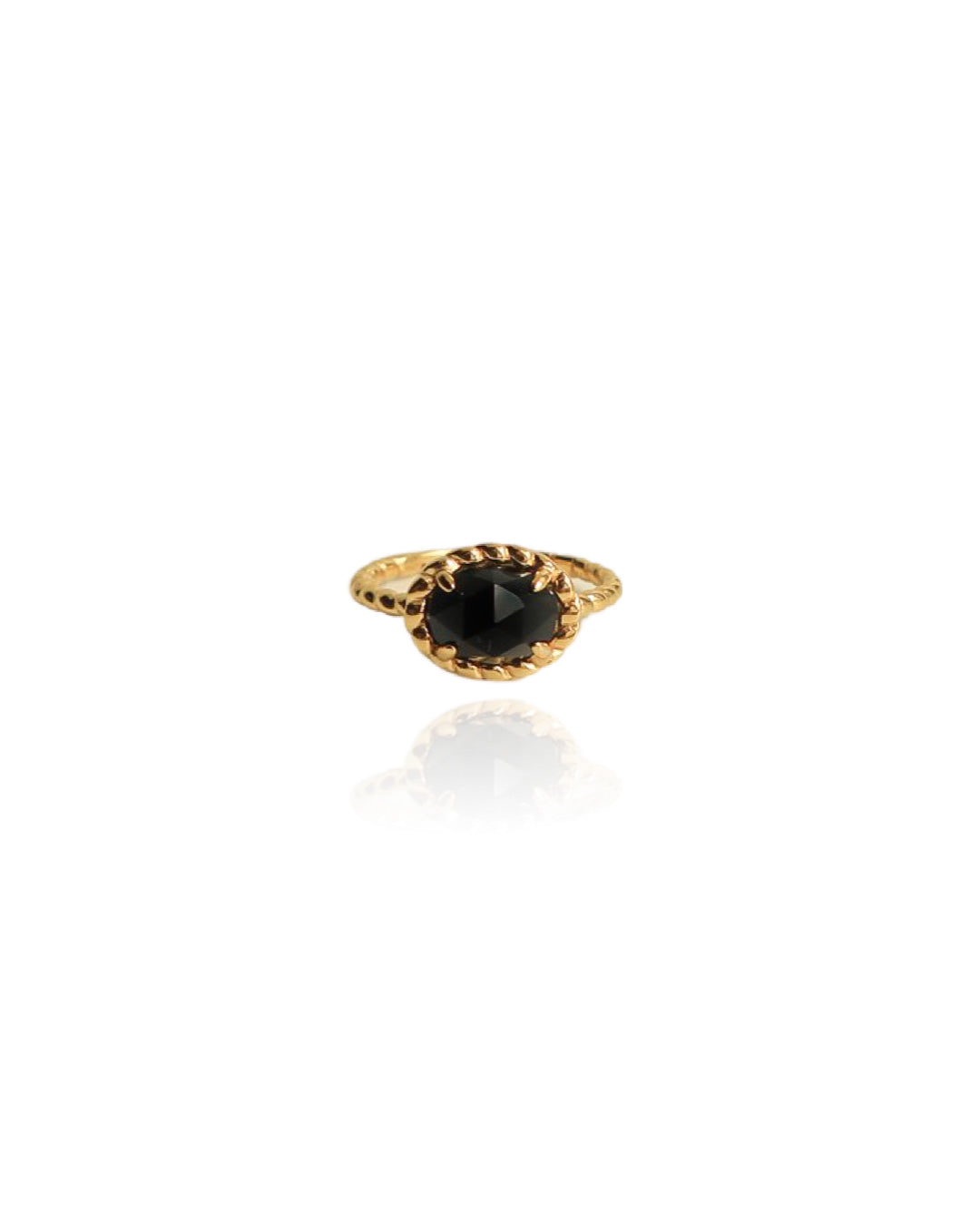 Twisted Onyx Ring