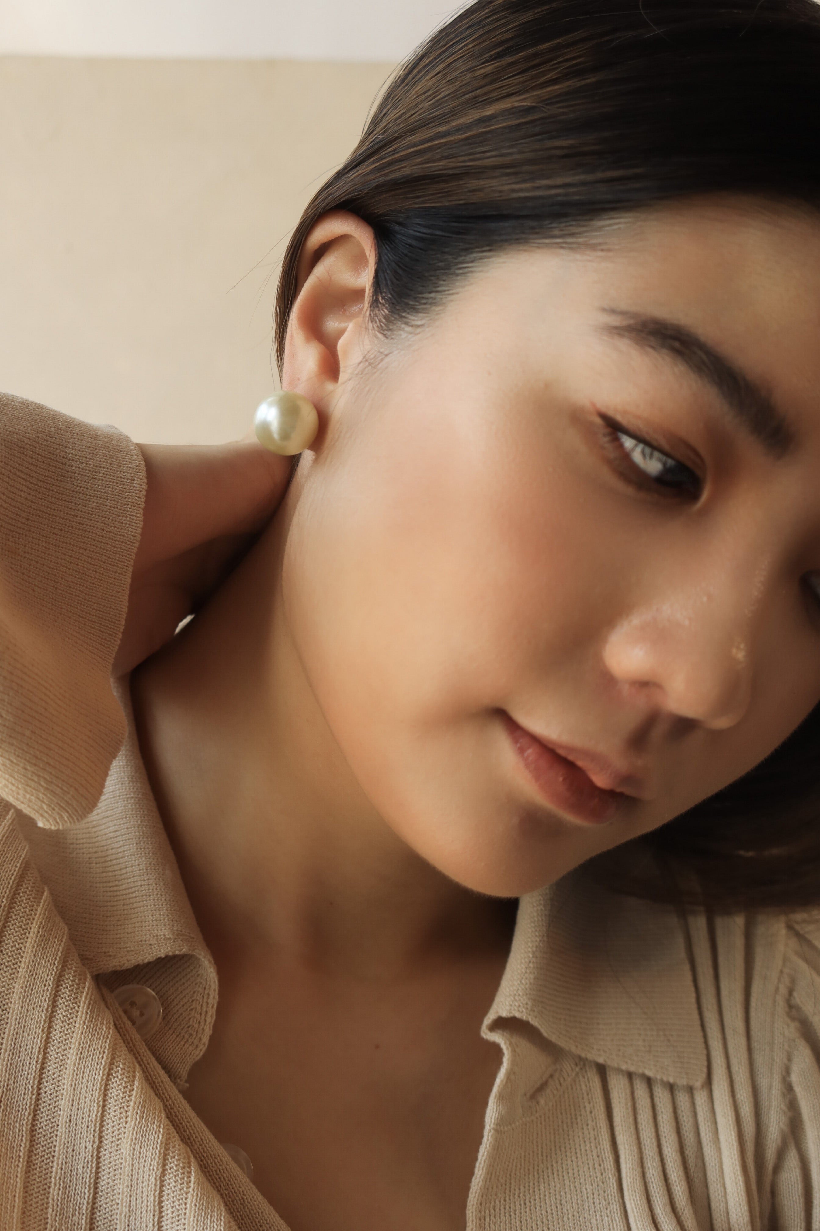 Double Side Pearl Studs