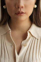 Double Side Pearl Studs