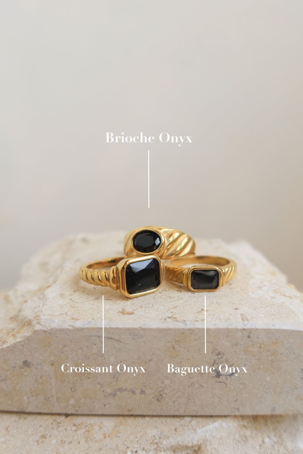 Brioche Onyx Ring