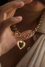Chunky Heart & Charm Necklace