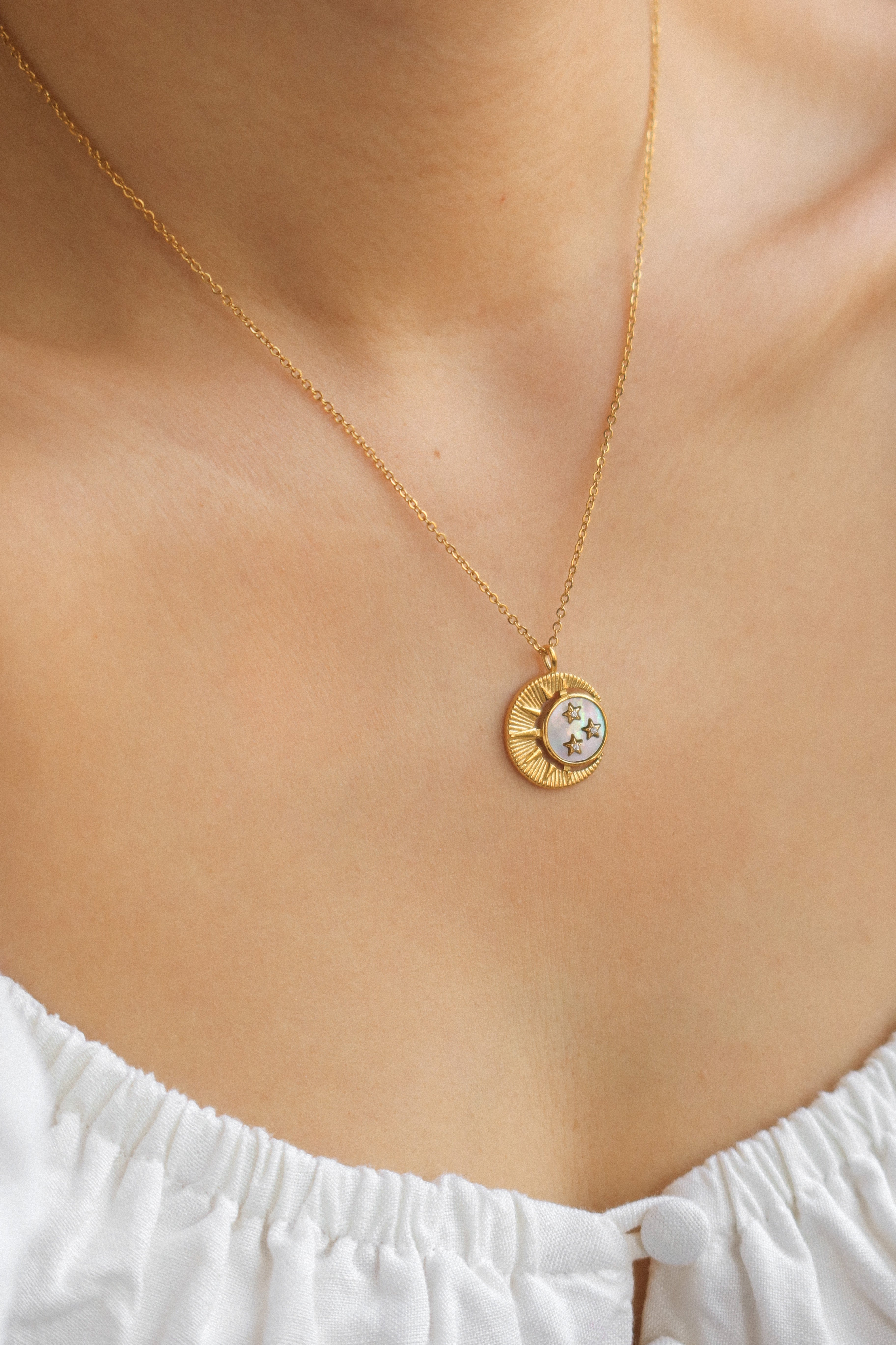 Sun, Moon, Star Necklace