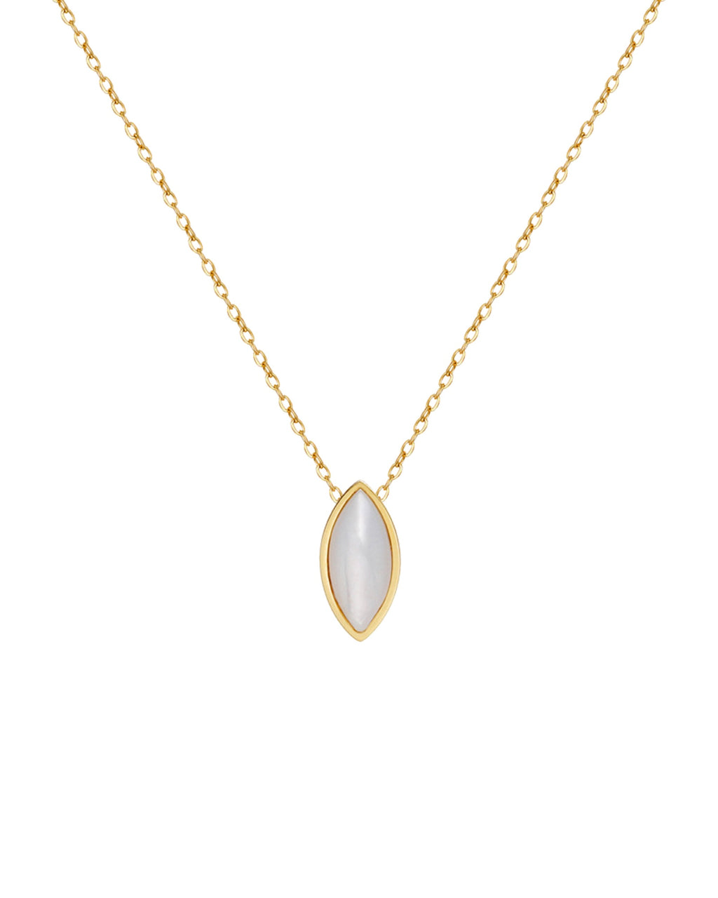 Mother of Pearl  Marquise Necklace