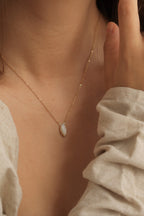 Mother of Pearl  Marquise Necklace